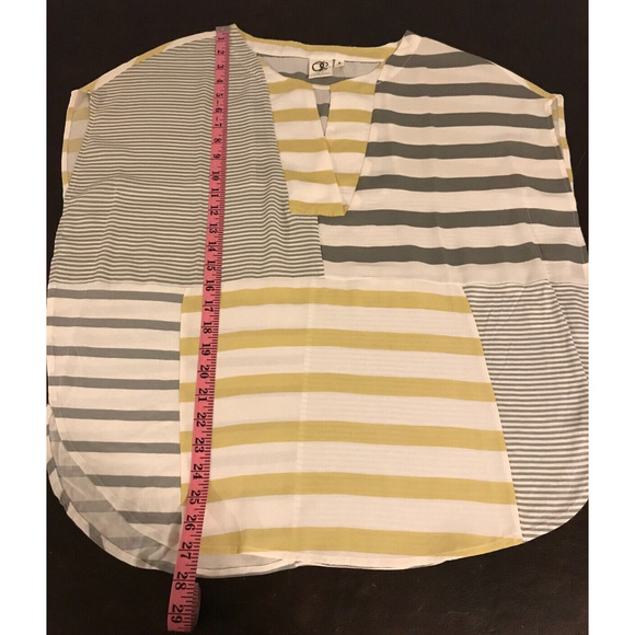 Anthropologie One September Madrigal Mixed Media Stripe Blouse - Picture 5 of 11